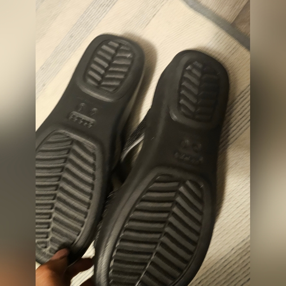 Crocs Women's Boca Sequins Strappy Wedge Sandals, Black Size 8. Brand New - Picture 6 of 10